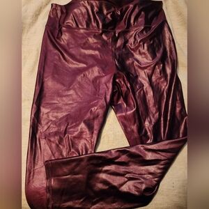 Shimmery Burgandy Leggings